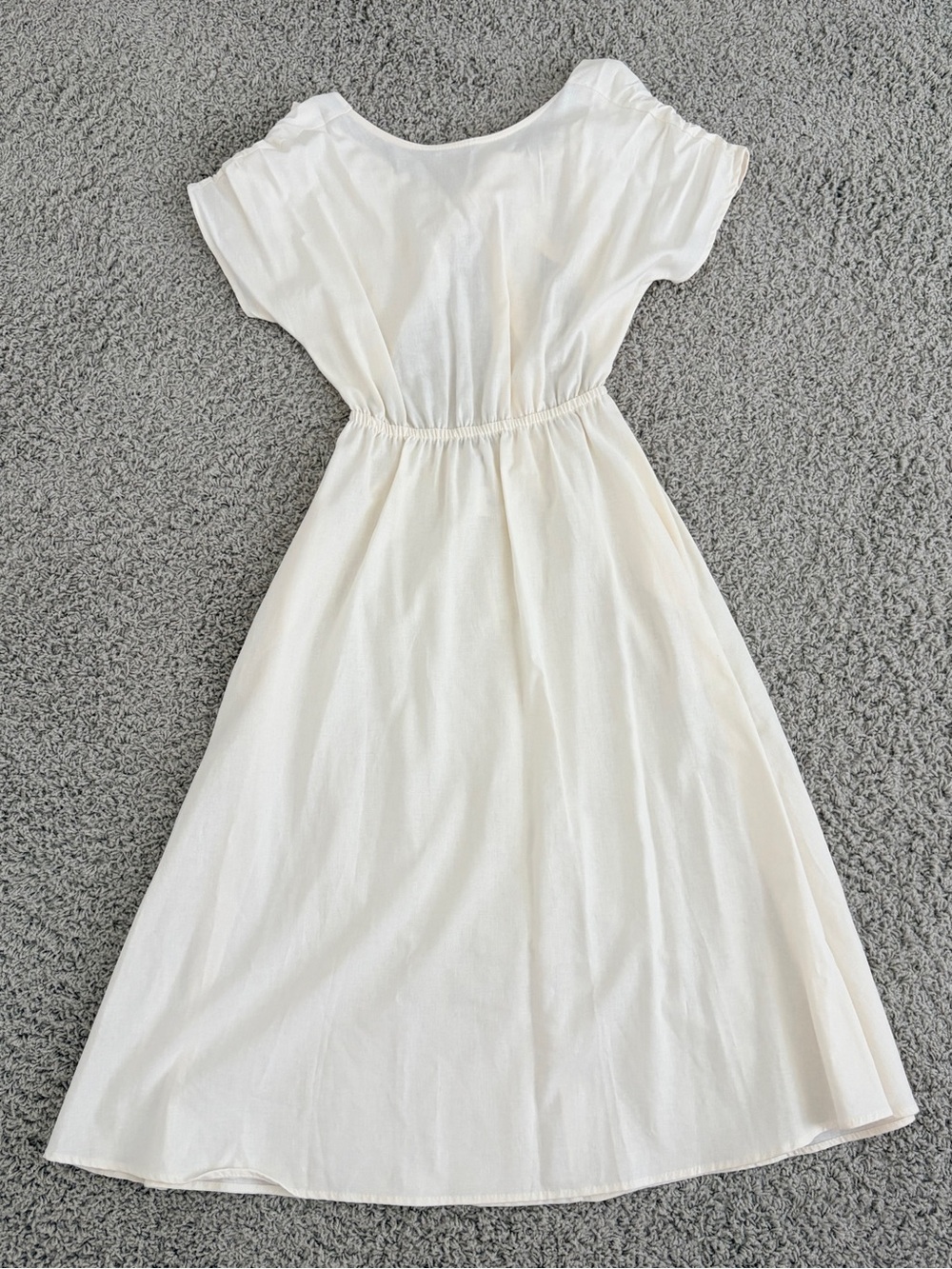 NWT! Cream Linen Midi Dress